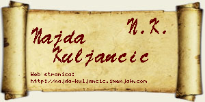 Najda Kuljančić vizit kartica